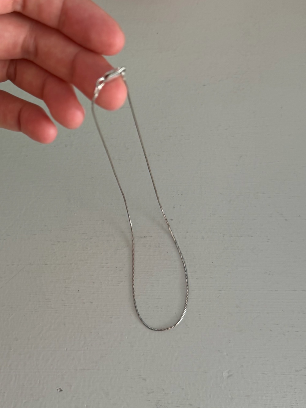 Sterling Silver Snake Chain Necklace - Sleek Silver Women's Jewelry